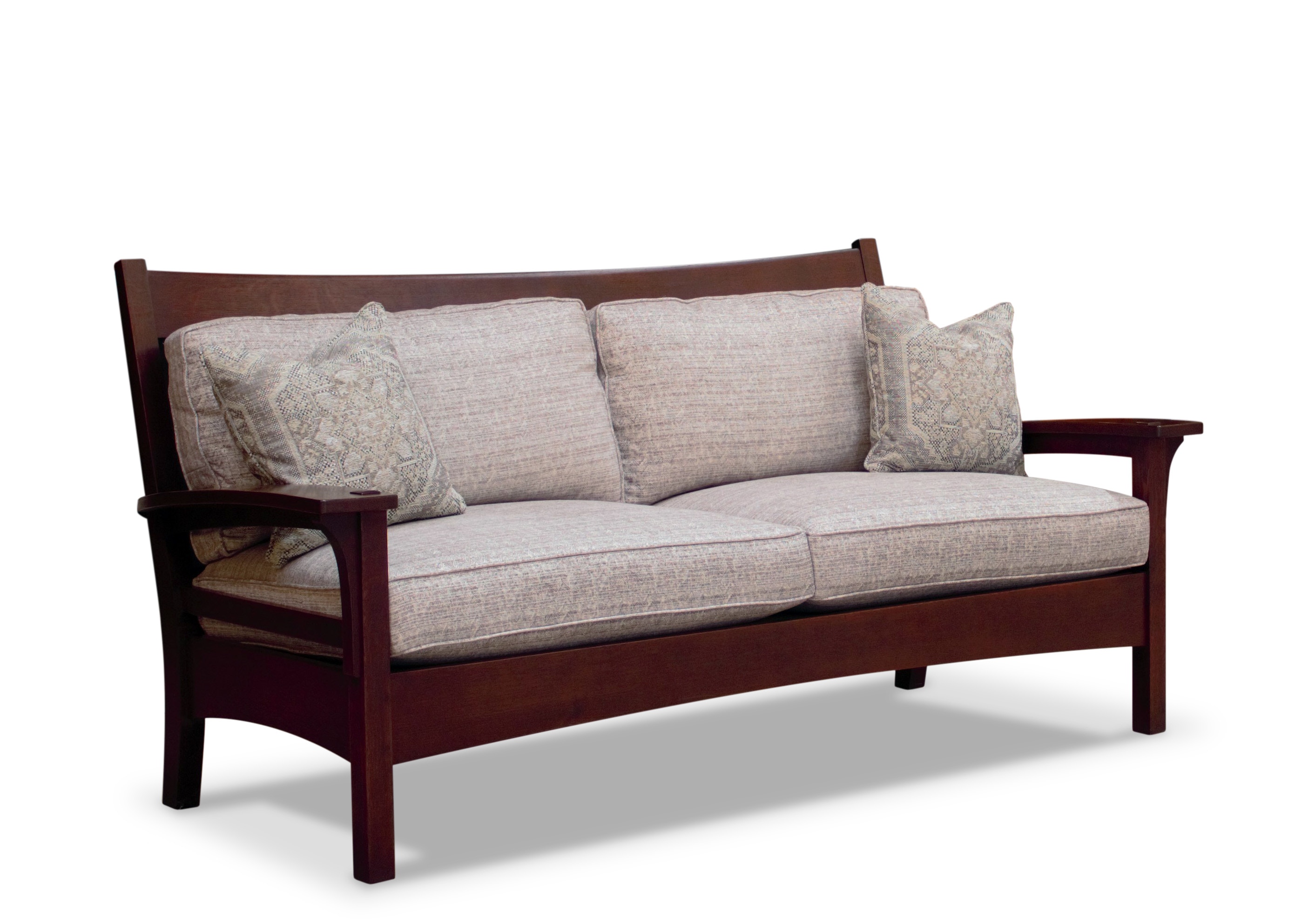 Clearance Stickley Settle Slat Back Mission Sofa is available in the
